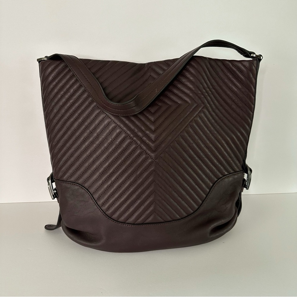 Vince Camuto Tave Hobo Leather Handbag Vamp Color - Picture 3 of 9